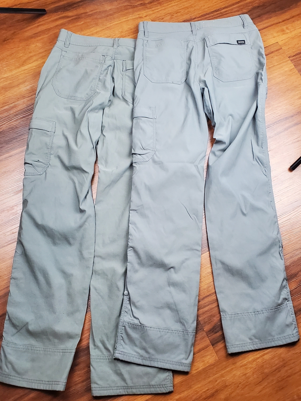 Lot of 2 prAna Stretch Zion Pants Gray 28x32 Relaxed Fit Hiking Outdoor